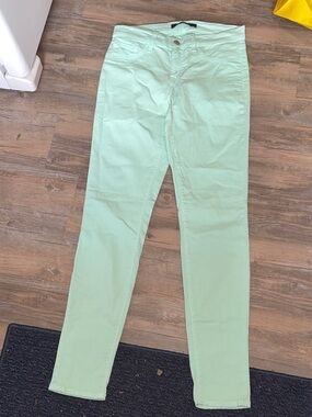 J Brand “Skinny Leg” light green pants